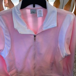 Pink with white accent spring jacket comfy